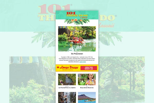 101 Things To Do Hawaii: Email Design