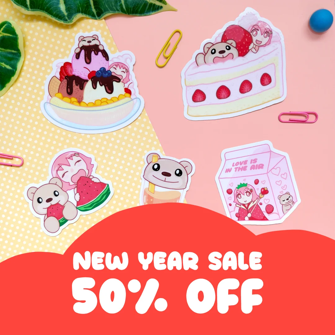 New Year's Sale: 50% Off Everything!