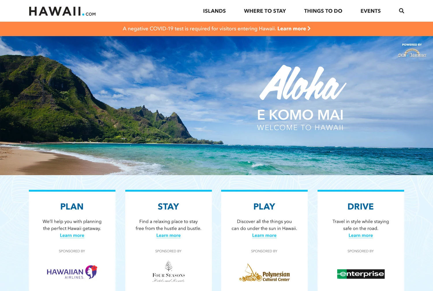 Hawaii.com Website Concept