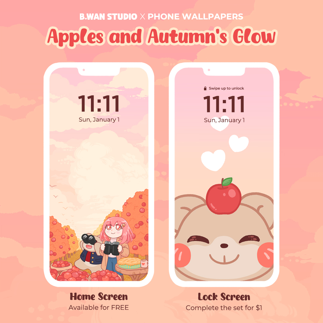 Apples and Autumn’s Glow Wallpaper