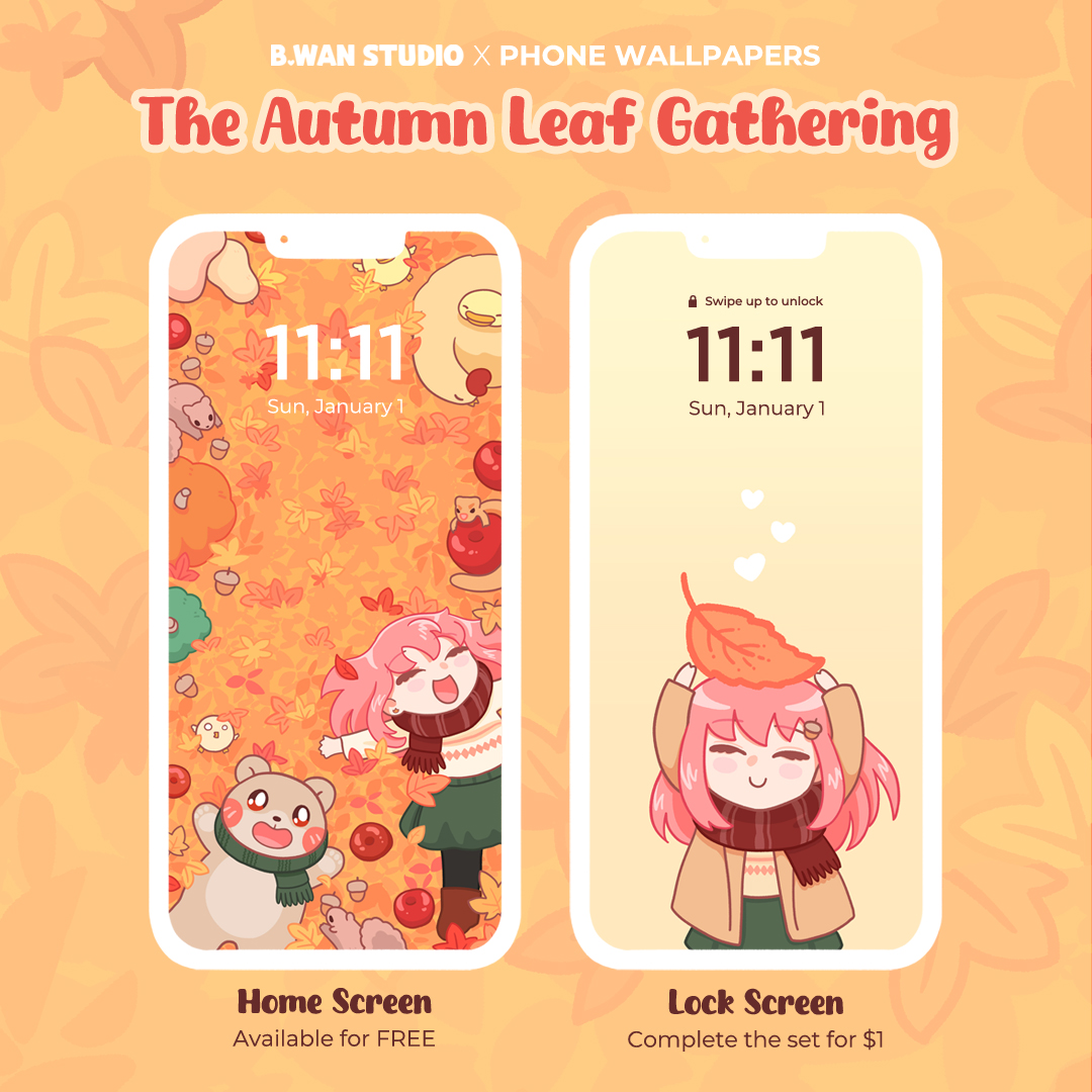 The Autumn Leaf Gathering Wallpaper
