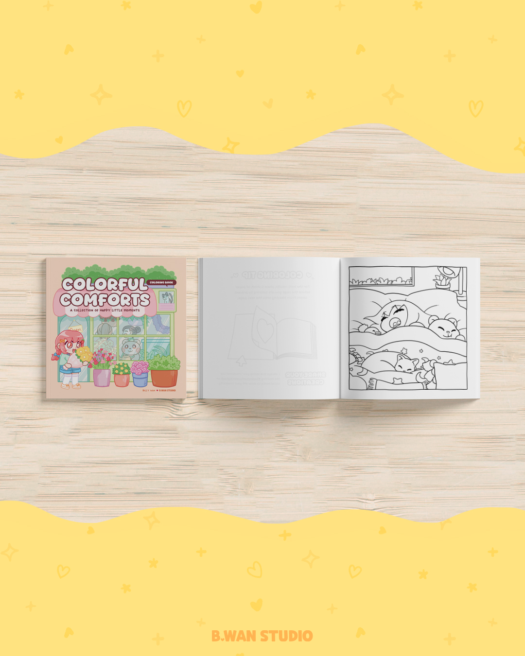 Colorful Comforts coloring book inside